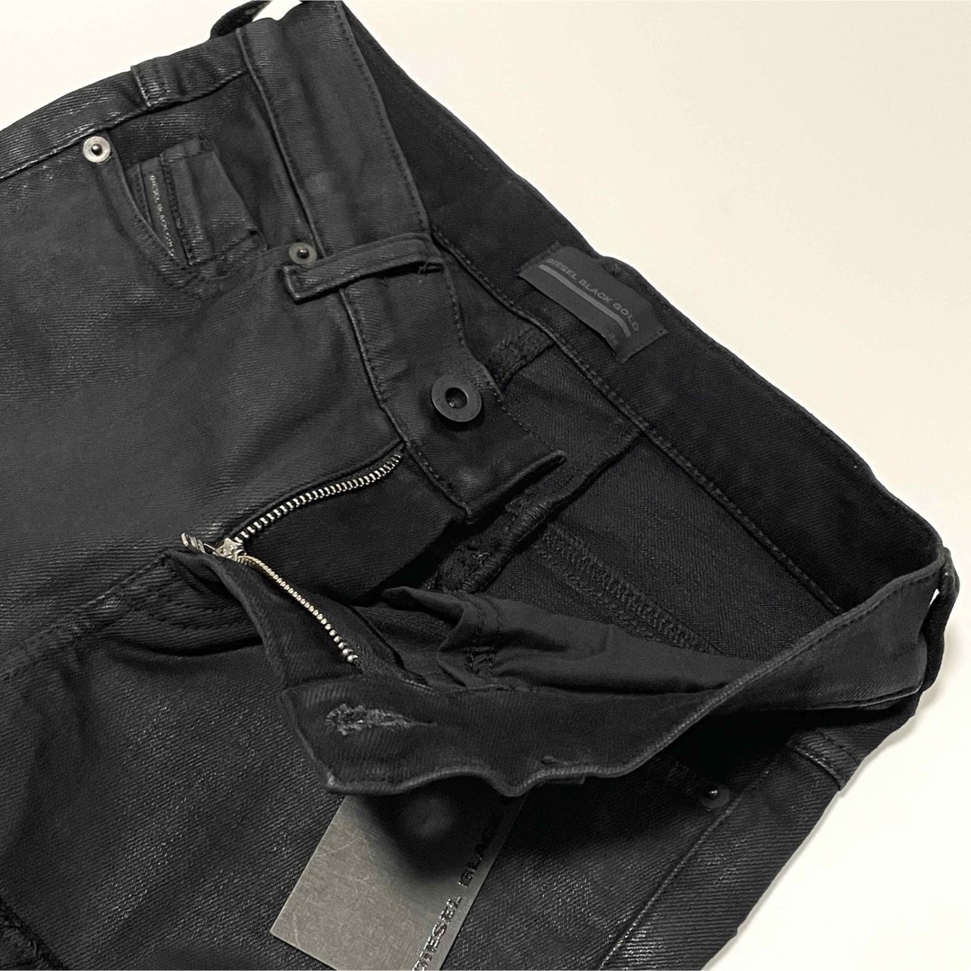 DIESEL BLACK GOLD(ディーゼルブラックゴールド)の【新品】W24 ディーゼル ブラックゴールド デニム コーティング加工 ブラック レディースのパンツ(デニム/ジーンズ)の商品写真