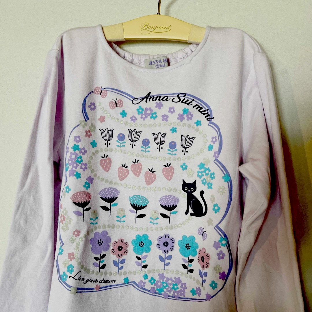 ANNA SUI mini(アナスイミニ)の美品　アナスイミニ　ロンT   140 キッズ/ベビー/マタニティのキッズ服女の子用(90cm~)(Tシャツ/カットソー)の商品写真