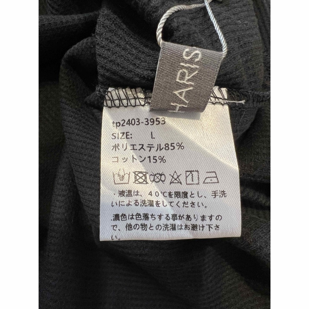 DARKANGEL(ダークエンジェル)のシアーワッフルロンT ブラック レディースのトップス(Tシャツ(長袖/七分))の商品写真