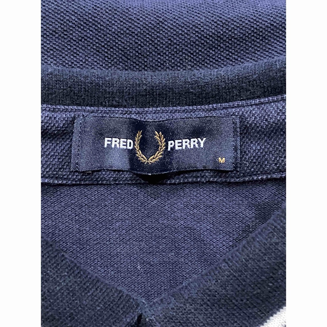 FRED PERRY(フレッドペリー)の【大人気】FRED PERRY 鹿の子 ポロシャツ M ネイビー フレッドペリー メンズのトップス(ポロシャツ)の商品写真