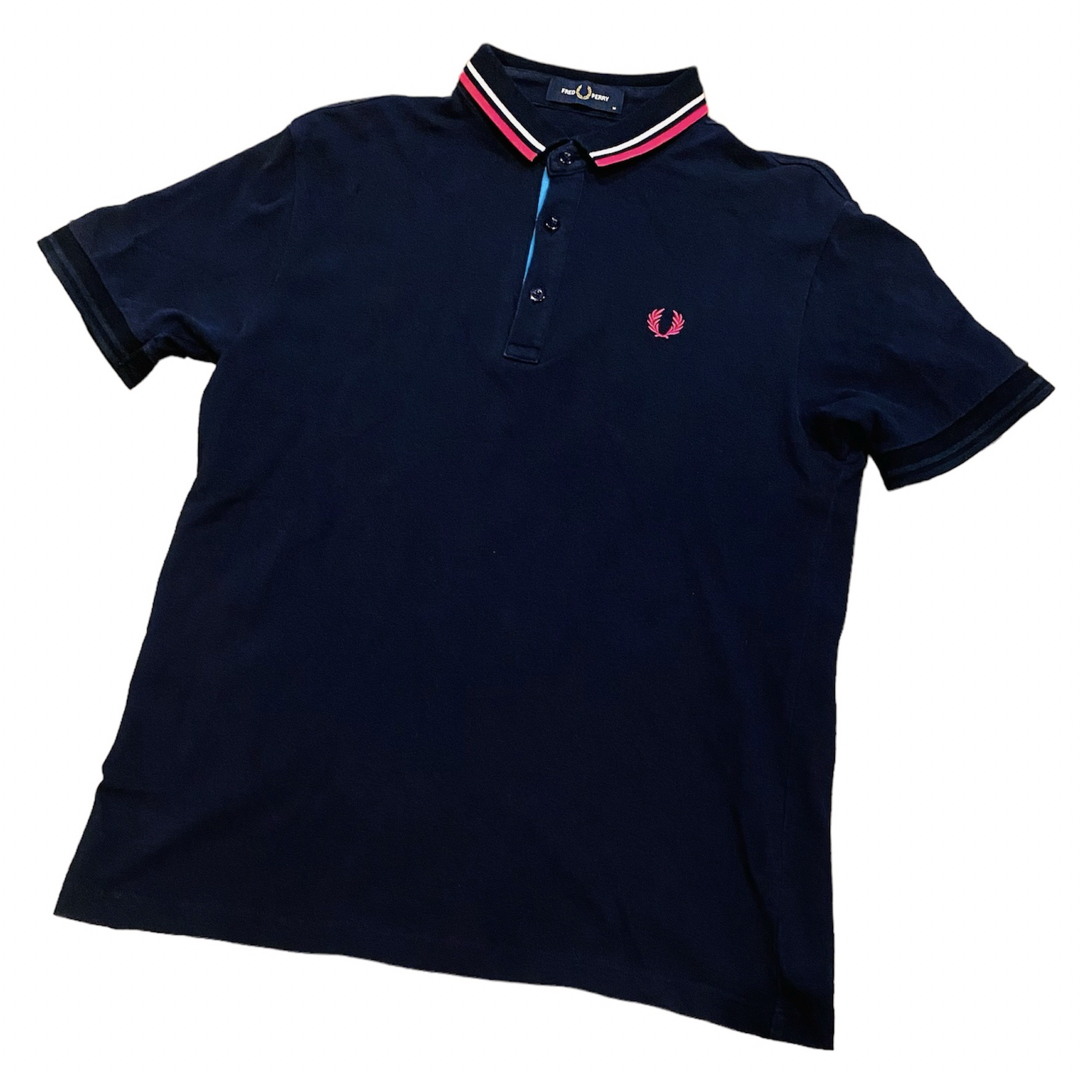 FRED PERRY(フレッドペリー)の【大人気】FRED PERRY 鹿の子 ポロシャツ M ネイビー フレッドペリー メンズのトップス(ポロシャツ)の商品写真