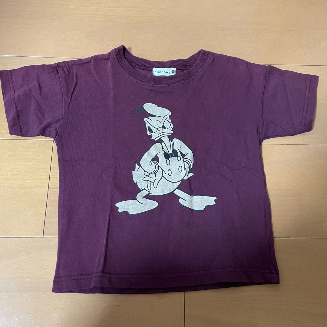 Branshes(ブランシェス)のBRANSHES Disney モノトーンプリント半袖Tシャツ ドナルドTシャツ キッズ/ベビー/マタニティのキッズ服男の子用(90cm~)(Tシャツ/カットソー)の商品写真