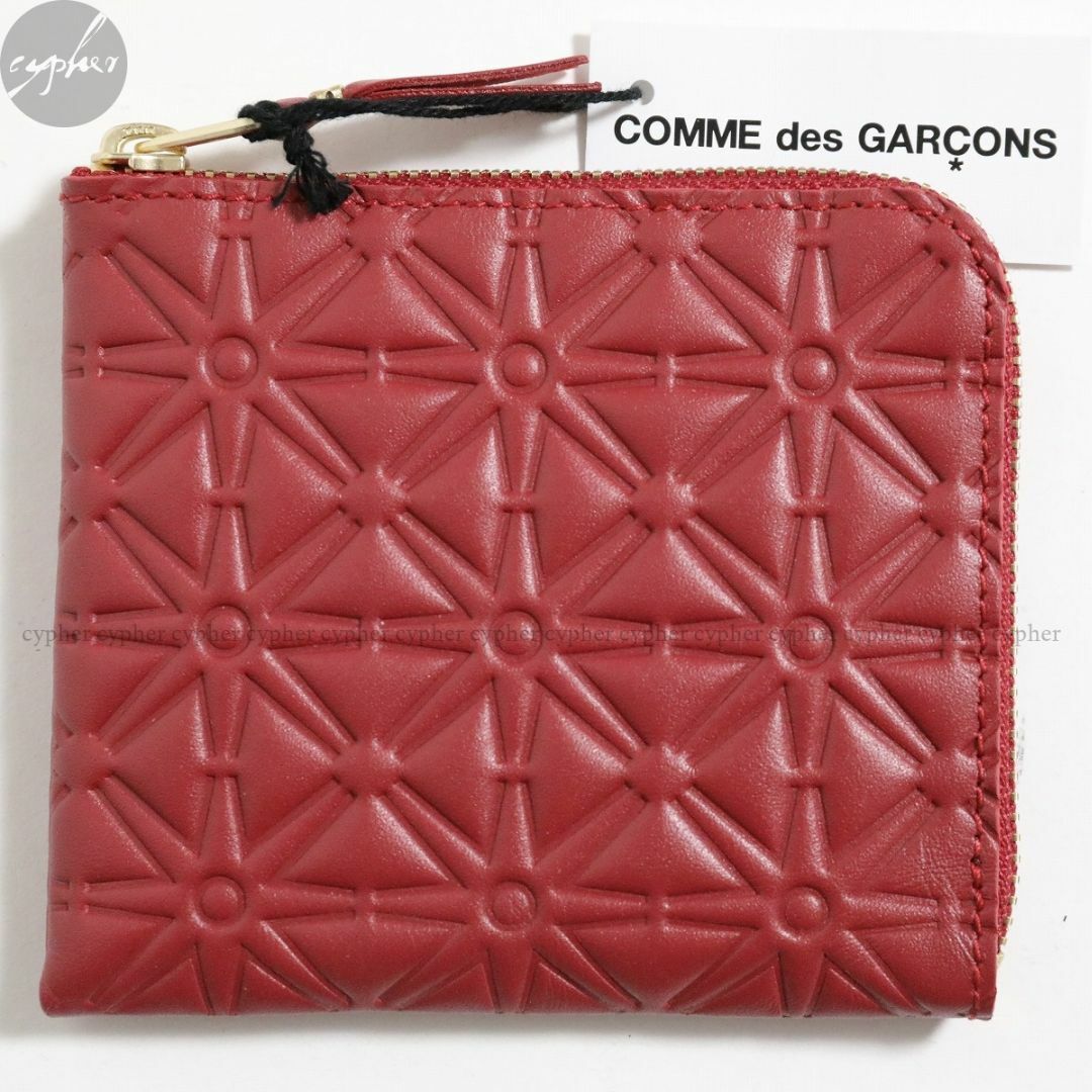 WALLET COMME des GARCONS(ウォレットコムデギャルソン)の新品 コムデギャルソン ウォレット SA310EA レザー エンボス 財布 赤 レディースのファッション小物(財布)の商品写真