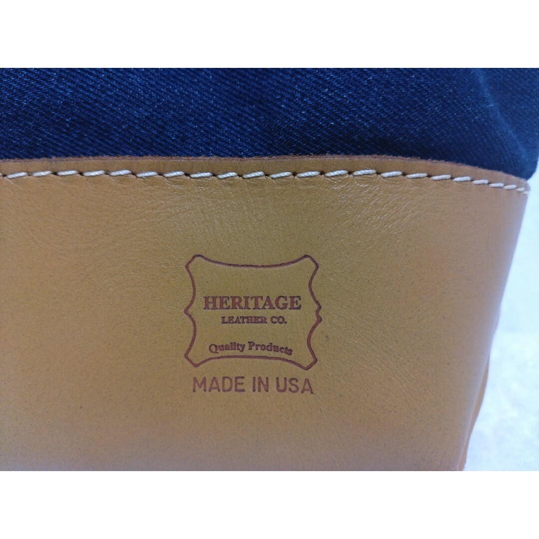 VICTIM(ヴィクティム)のVICTIM×HERITAGE LEATHER コラボ デニム トートバッグ メンズのバッグ(トートバッグ)の商品写真