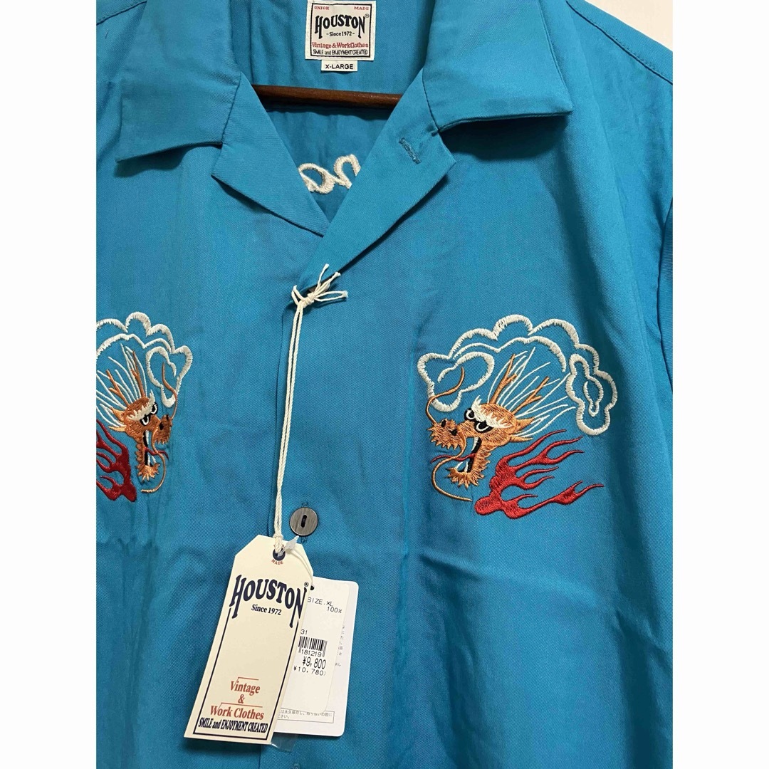 新品　タグ付　ヒューストン　龍　スーベニアシャツ　スカジャン風　日本地図　XL メンズのトップス(シャツ)の商品写真