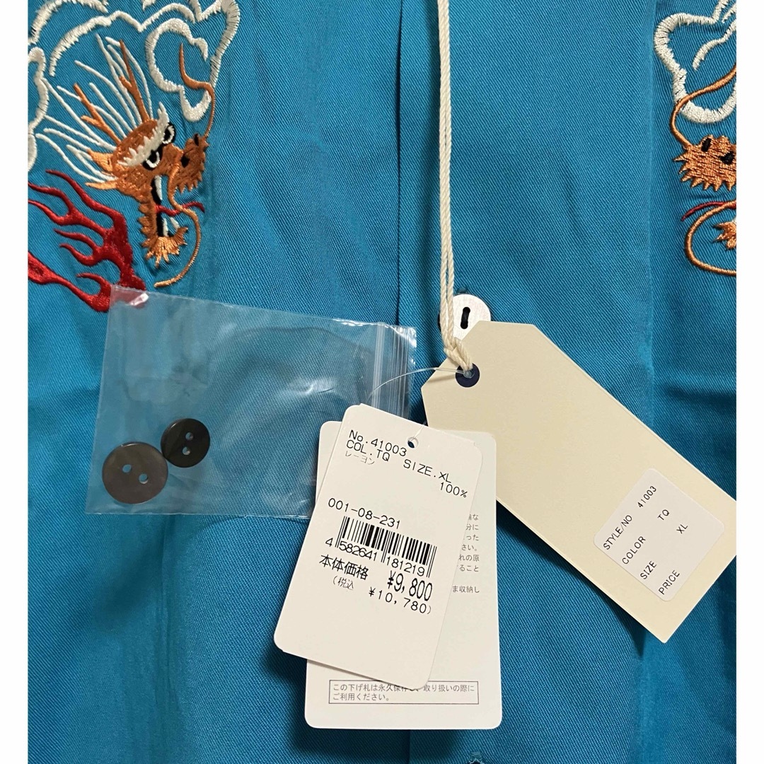 新品　タグ付　ヒューストン　龍　スーベニアシャツ　スカジャン風　日本地図　XL メンズのトップス(シャツ)の商品写真