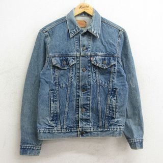 リーバイス(Levi's)のM★古着 リーバイス Levis 70506 長袖 ジージャン メンズ コットン USA製 紺 ネイビー デニム 【spe】 24may16 中古 アウター Gジャン ジャケット(ダッフルコート)