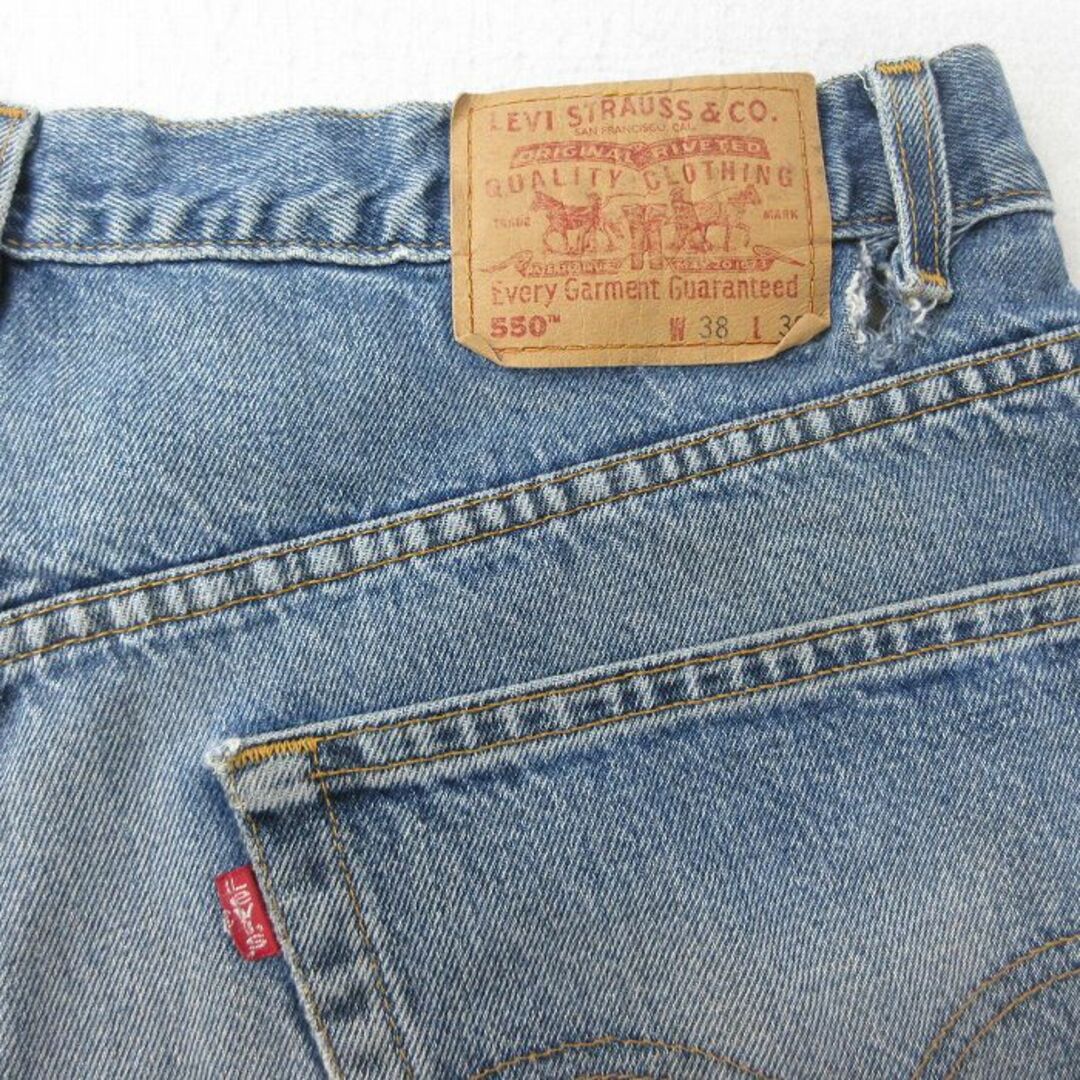 Levi's(リーバイス)のW38★古着 ジーンズ Levis リーバイス 550 メンズ 00年代 00s コットン 紺 ネイビー デニム 24may16 中古 ボトムス ジーパン Gパン ロング パンツ メンズのパンツ(ワークパンツ/カーゴパンツ)の商品写真