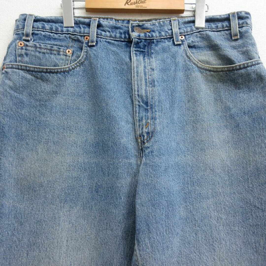 Levi's(リーバイス)のW38★古着 ジーンズ Levis リーバイス 550 メンズ 00年代 00s コットン 紺 ネイビー デニム 24may16 中古 ボトムス ジーパン Gパン ロング パンツ メンズのパンツ(ワークパンツ/カーゴパンツ)の商品写真