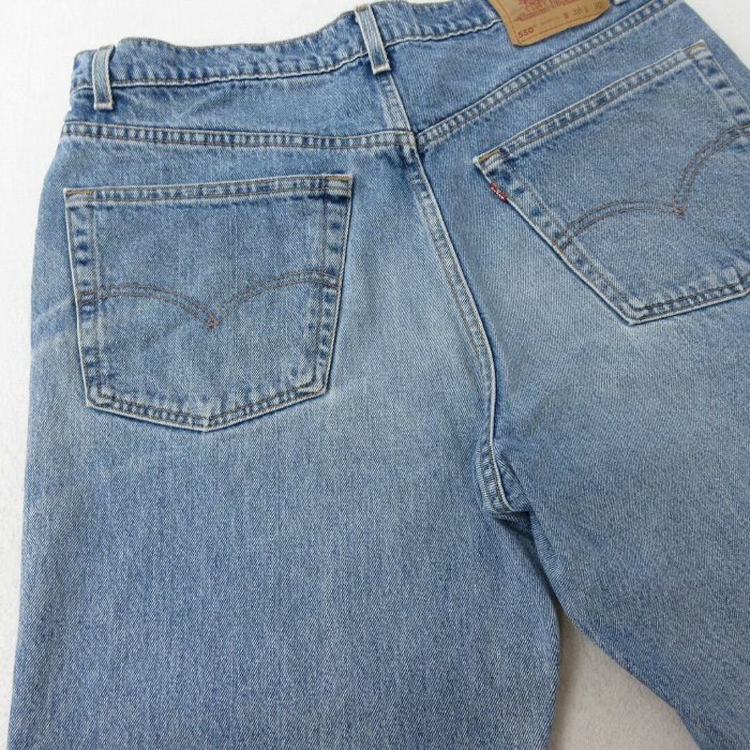 Levi's(リーバイス)のW38★古着 ジーンズ Levis リーバイス 550 メンズ 00年代 00s コットン 紺 ネイビー デニム 24may16 中古 ボトムス ジーパン Gパン ロング パンツ メンズのパンツ(ワークパンツ/カーゴパンツ)の商品写真