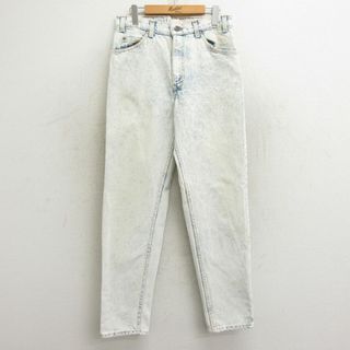 リーバイス(Levi's)のW32★古着 ジーンズ Levis リーバイス 550 メンズ 90年代 90s ケミカルウォッシュ テーパード コットン USA製 薄紺 ネイビー デニム 【spe】 24may16 中古 ボトムス ジーパン Gパン ロング パンツ(ワークパンツ/カーゴパンツ)