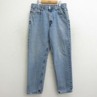 W36★古着 ジーンズ Levis リーバイス 550 メンズ 00年代 00s テーパード コットン 紺 ネイビー デニム 24may16 中古 ボトムス ジーパン Gパン ロング パンツ