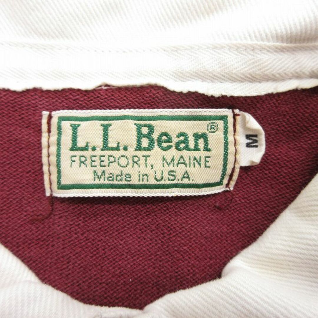 L.L.Bean(エルエルビーン)のM★古着 エルエルビーン LLBEAN 長袖 ラガー ブランド シャツ メンズ 80年代 80s USA製 エンジ他 24may16 中古 トップス メンズのトップス(シャツ)の商品写真