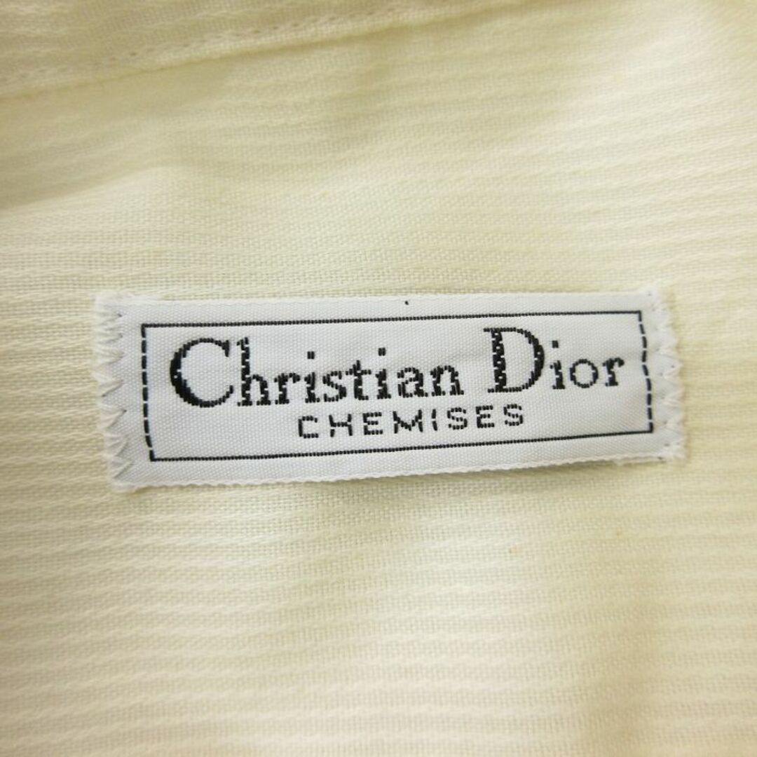 Christian Dior(クリスチャンディオール)のL★古着 クリスチャンディオール Christian Dior 長袖 ブランド シャツ メンズ 80年代 80s 薄黄 イエロー 24may16 中古 トップス メンズのトップス(シャツ)の商品写真