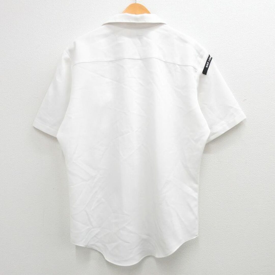 XL★古着 半袖 ミリタリー シャツ メンズ 90年代 90s USネイビー 開襟 オープンカラー USA製 白 ホワイト 24may16 中古 トップス メンズのトップス(シャツ)の商品写真