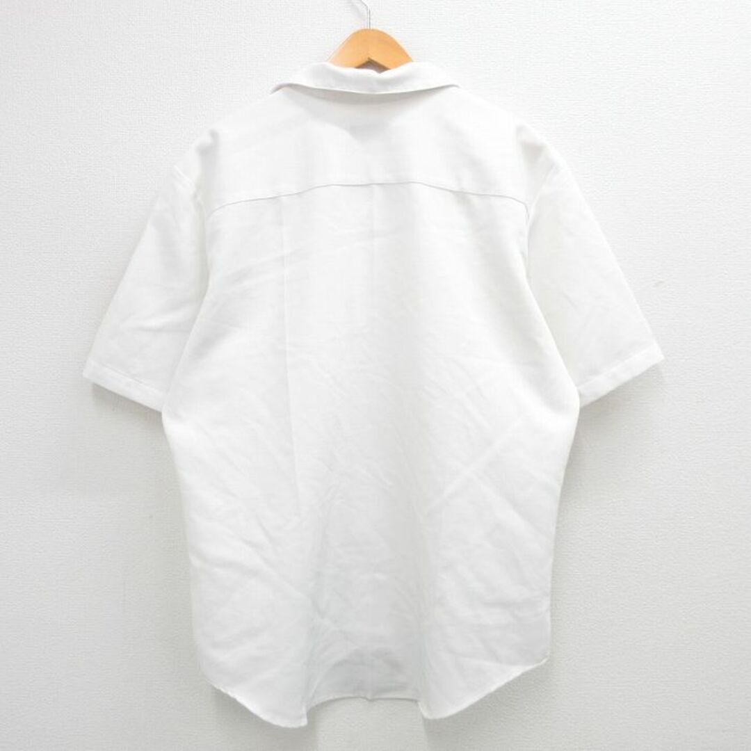 XL★古着 半袖 ミリタリー シャツ メンズ 90年代 90s USネイビー 大きいサイズ 開襟 オープンカラー USA製 白 ホワイト 24may16 中古 トップス メンズのトップス(シャツ)の商品写真