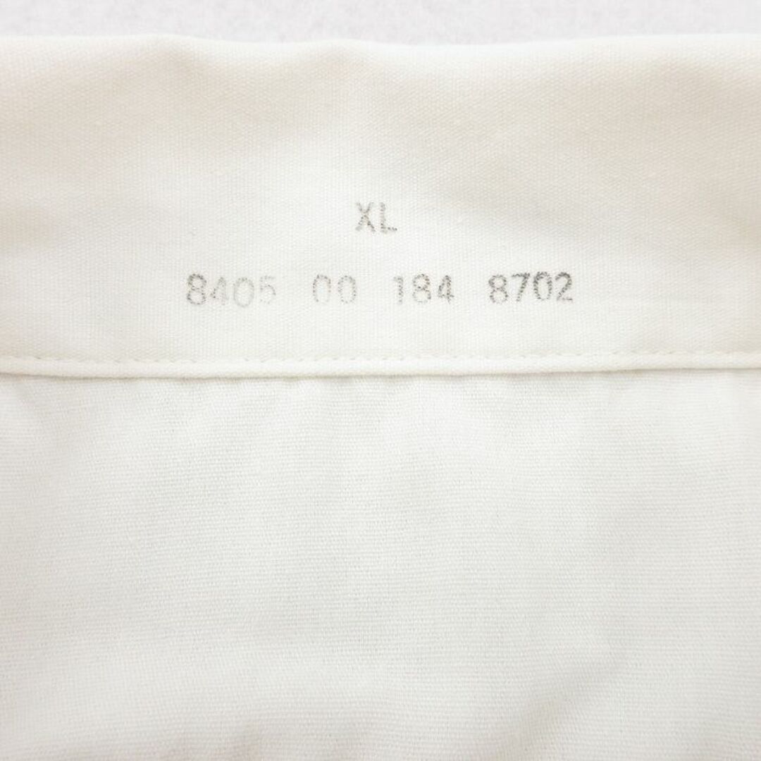 XL★古着 半袖 ミリタリー シャツ メンズ 90年代 90s イカリ 開襟 オープンカラー USA製 白 ホワイト 24may16 中古 トップス メンズのトップス(シャツ)の商品写真