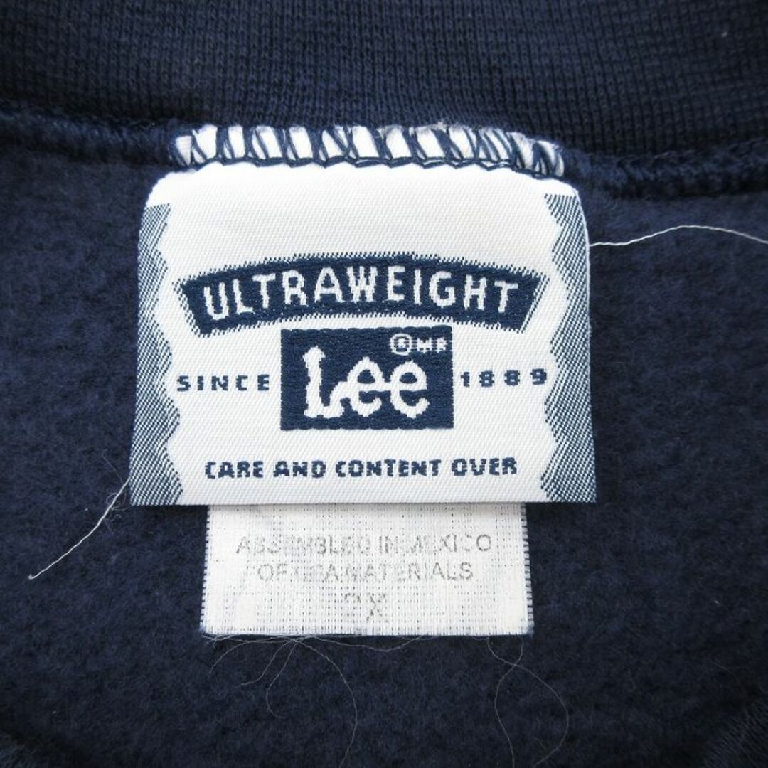 Lee(リー)のL★古着 リー Lee 長袖 スウェット メンズ 00年代 00s バーモント もみじ 刺繍 クルーネック 紺 ネイビー 24may16 中古 スエット トレーナー トップス メンズのトップス(パーカー)の商品写真