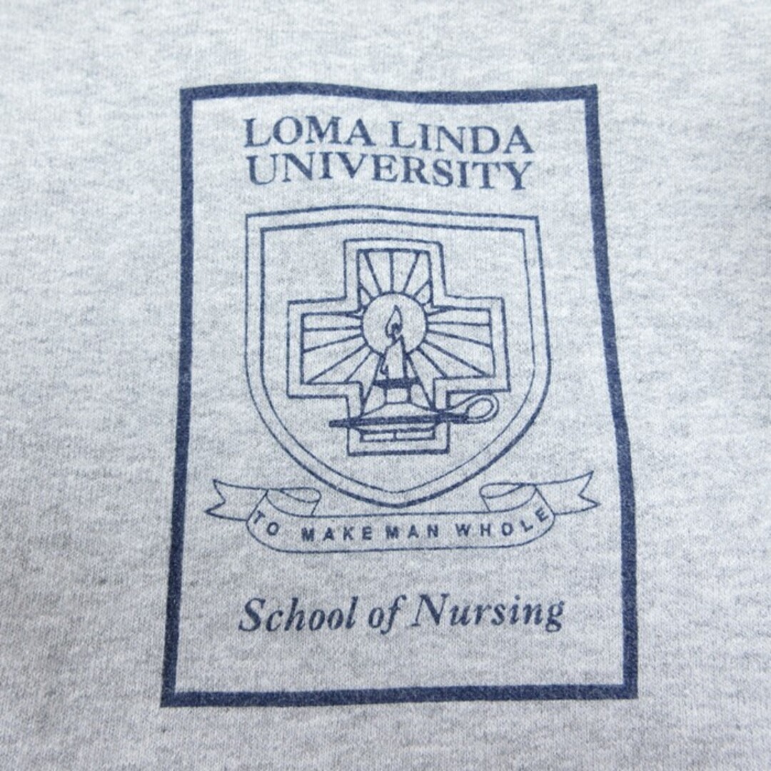 L★古着 ジャージーズ 長袖 スウェット パーカー メンズ 00年代 00s LOMA LINDA 大学 グレー 霜降り 24may16 中古 スエット トレーナー トップス メンズのトップス(パーカー)の商品写真