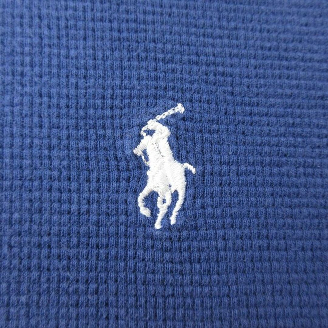 Ralph Lauren(ラルフローレン)のXL★古着 ラルフローレン Ralph Lauren 長袖 ブランド サーマル Tシャツ メンズ 90年代 90s ワンポイントロゴ 大きいサイズ コットン クルーネック 青 ブルー 24may16 中古 メンズのトップス(Tシャツ/カットソー(半袖/袖なし))の商品写真