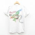 L★古着 半袖 ビンテージ Tシャツ メンズ 90年代 90s カエル 鳥 コ…