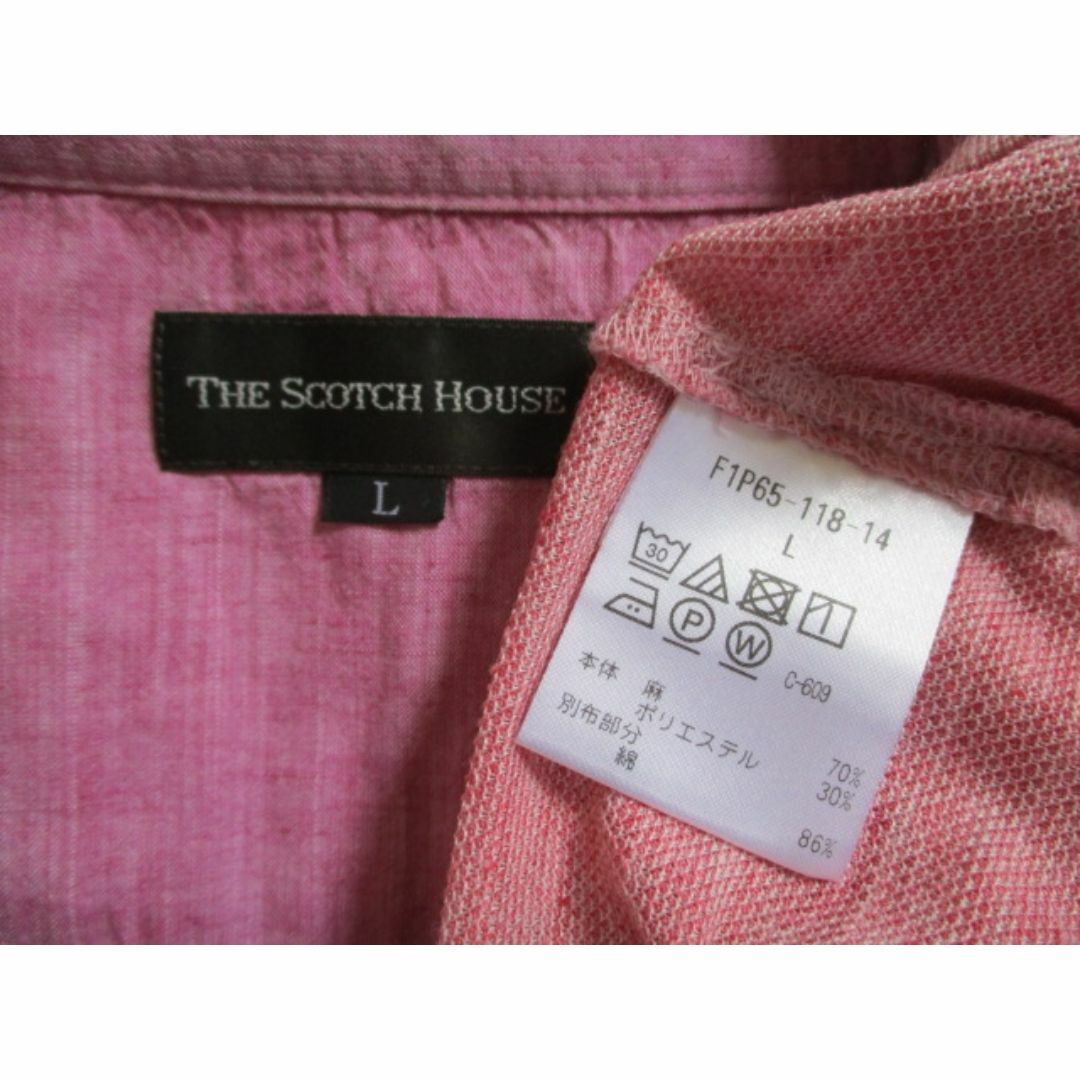 THE SCOTCH HOUSE(ザスコッチハウス)のスコッチハウスSCOTCH HOUSE 麻混ポロシャツ L 三陽商会 美品 春夏 メンズのトップス(ポロシャツ)の商品写真