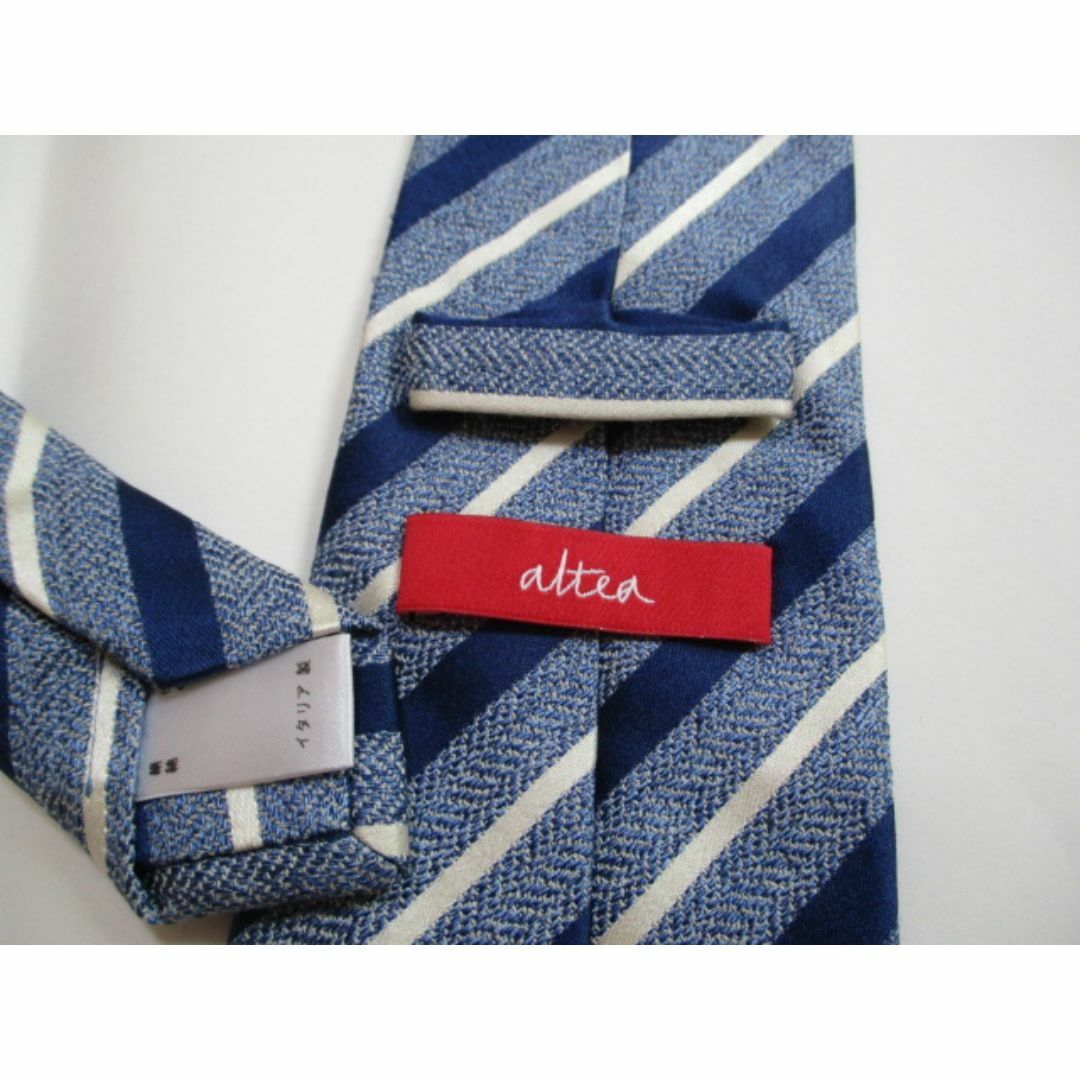 ALTEA(アルテア)のアルテア Altea レジメン ブルー系 ネクタイ イタリア製 美品 メンズのファッション小物(ネクタイ)の商品写真