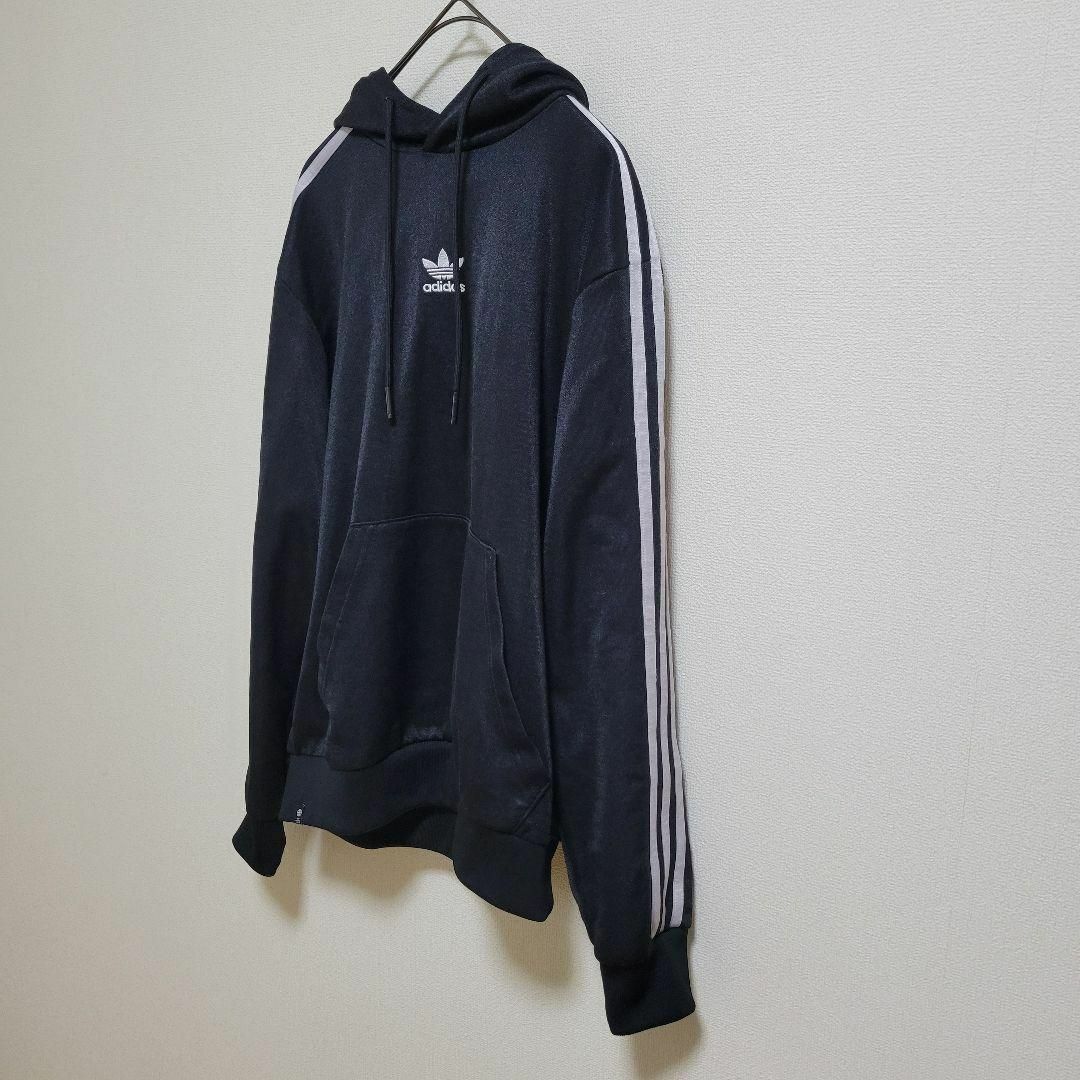 adidas(アディダス)のadidas アディダス パーカー ジャージー 韓国 光沢素材 XSサイズ レディースのトップス(パーカー)の商品写真