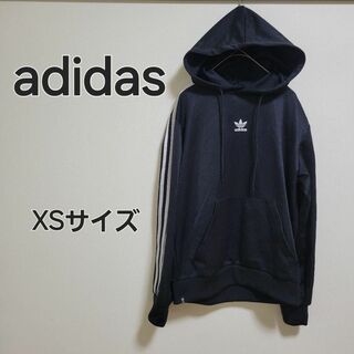 アディダス(adidas)のadidas アディダス パーカー ジャージー 韓国 光沢素材 XSサイズ(パーカー)