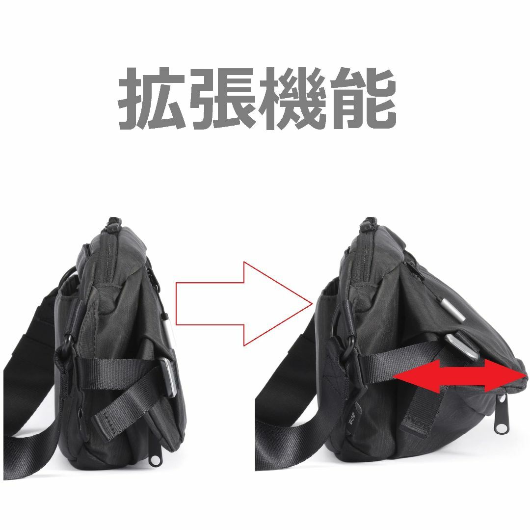 [エースジーン] ボディバッグ 【容量が拡張するスリングバッグ】 8.0インチタ メンズのバッグ(その他)の商品写真