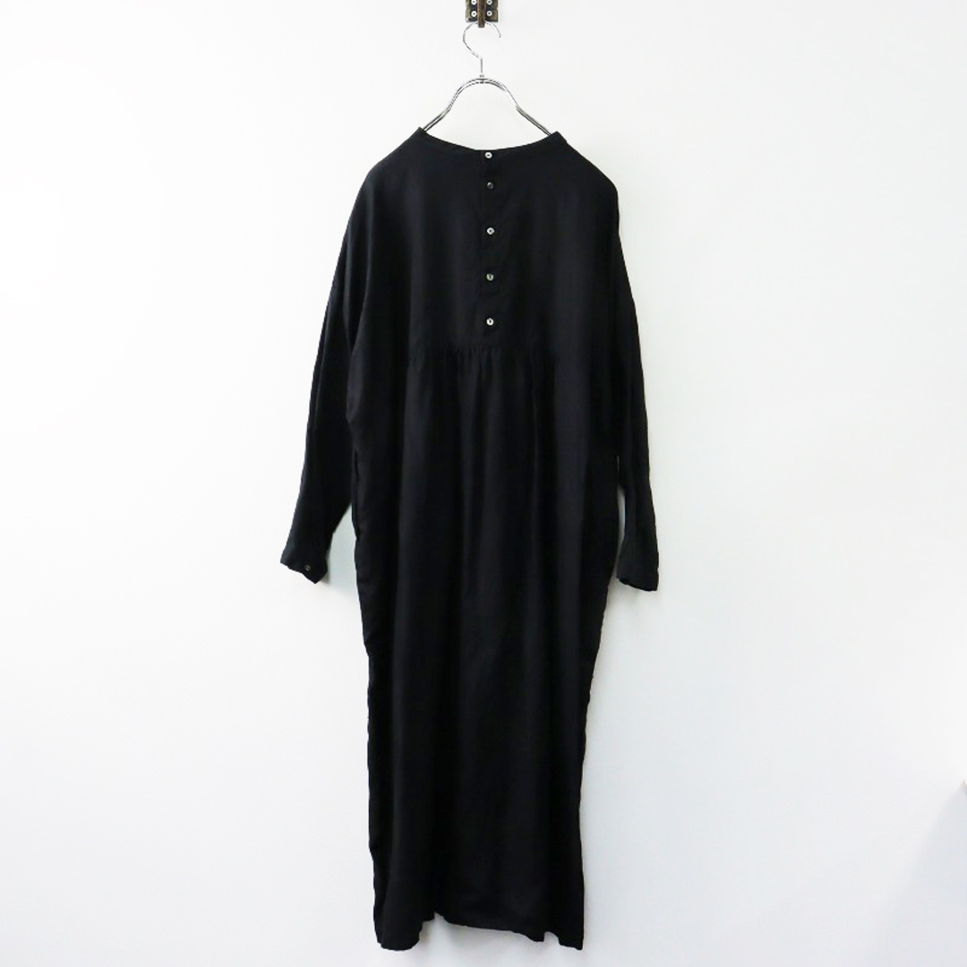 nest Robe(ネストローブ)のネストローブ nest Robe リネンレース付きワンピース F/ブラック ピンタック ギャザー ドレス フレア【2400013858120】 レディースのワンピース(その他)の商品写真