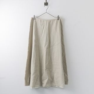 未使用  大きいサイズ オンワード樫山 23区 EMBLEM LINEN スカート 46/ベージュ ボトムス ロング【2400013860994】(ひざ丈スカート)