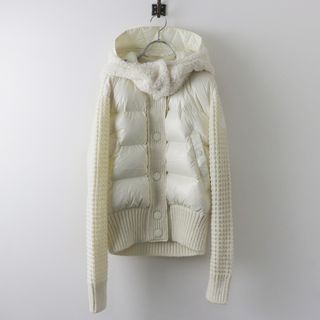 MONCLER - JPタグ 2022AW モンクレール MONCLER CARDIGAN TRICOT 2way ニット切替フードダウンジャケット S//ホワイト カーディガン【2400013868747】