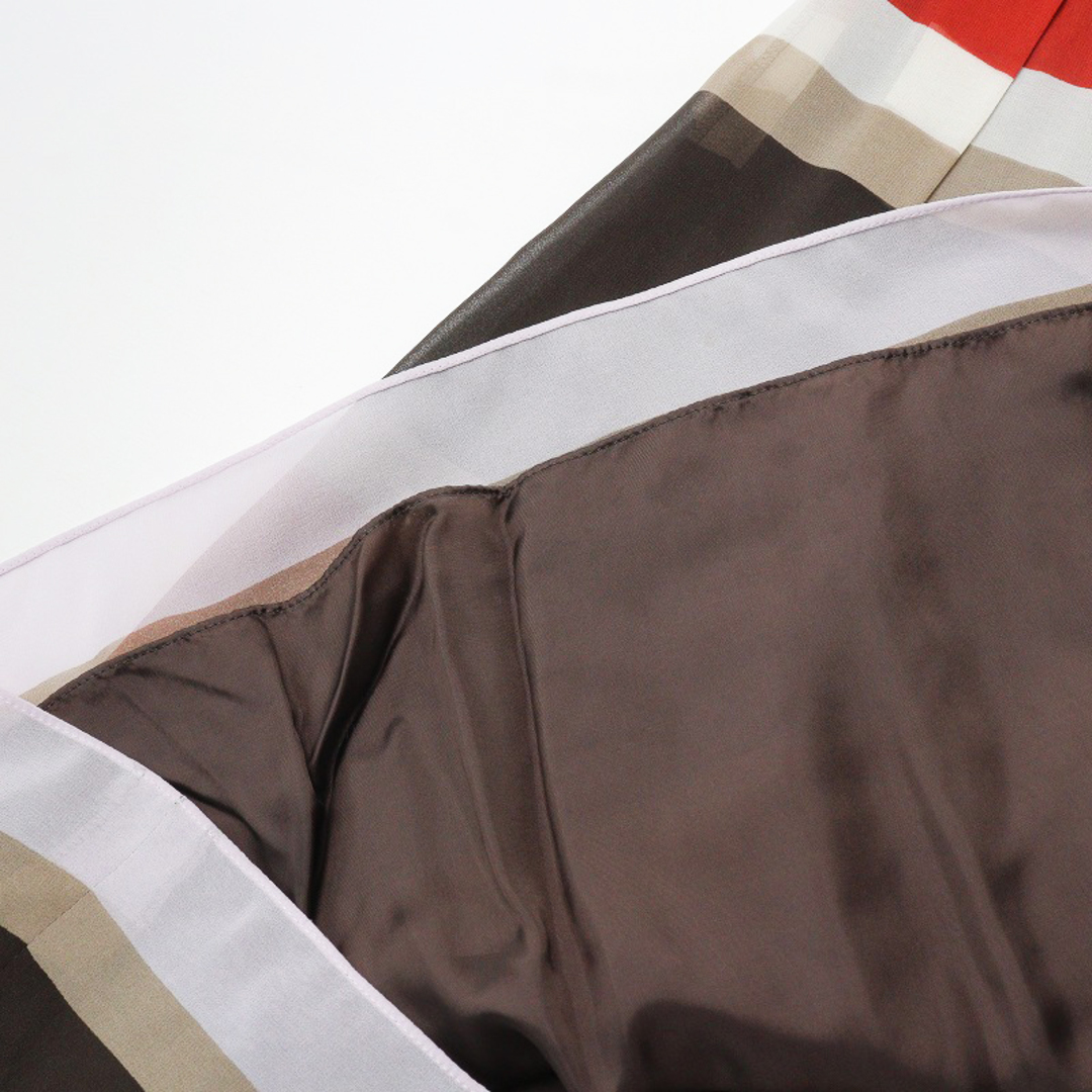M'S GRACY(エムズグレイシー)のエムズグレイシー M'S GRACY 配色ボーダータックスカート 38/ブラウン系 フレア【2400013865555】 レディースのスカート(ひざ丈スカート)の商品写真