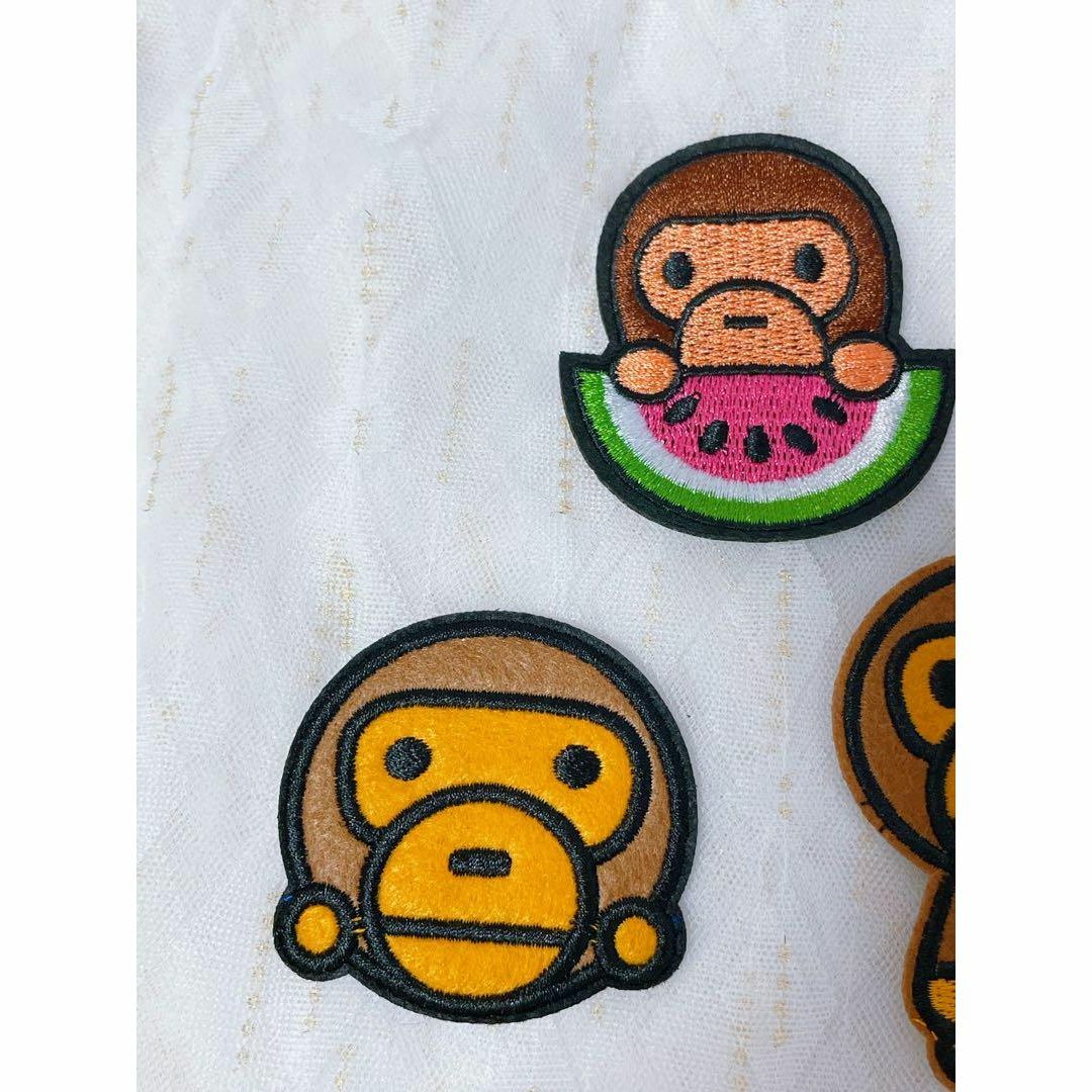 11.可愛い猿の刺繍ワッペン3枚セット ハンドメイドの素材/材料(各種パーツ)の商品写真
