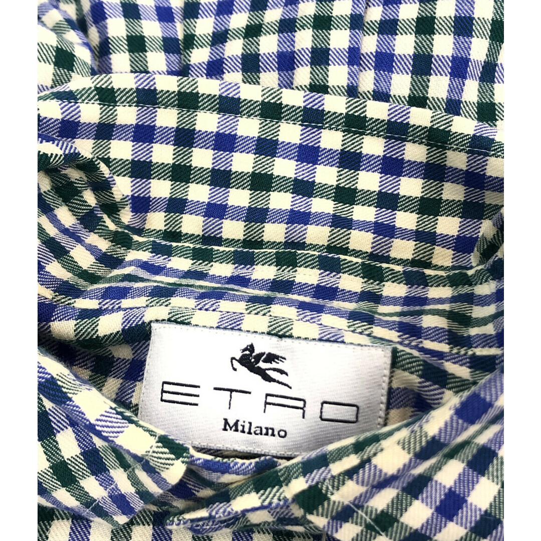 ETRO(エトロ)のエトロ ETRO 長袖ギンガムチェックシャツ    メンズ メンズのトップス(シャツ)の商品写真