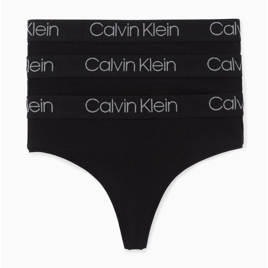 Calvin Klein(カルバンクライン)の新品未使用 カルバンクラインck Tバック ３枚組 ショーツ ロゴ レディースの下着/アンダーウェア(ショーツ)の商品写真