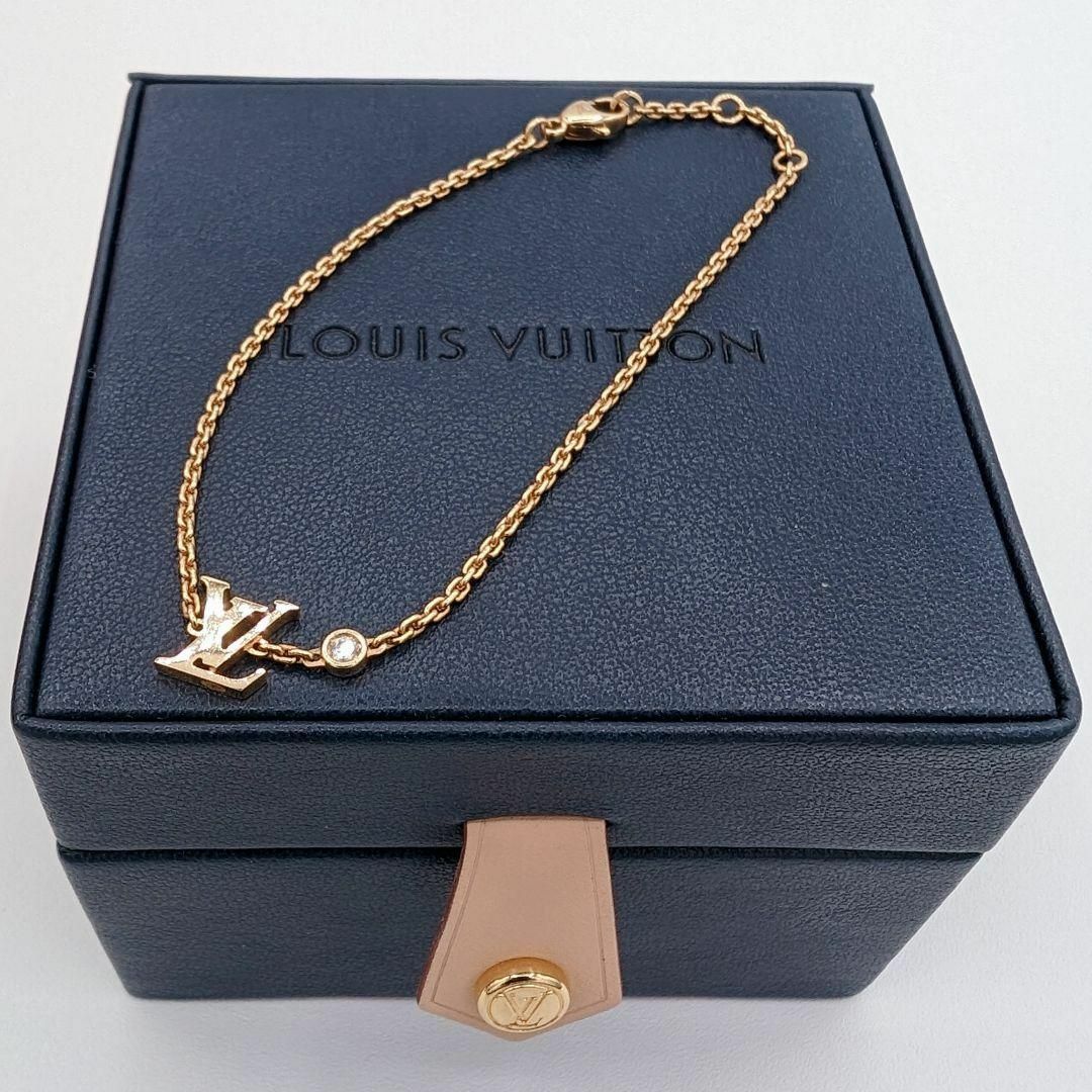 LOUIS VUITTON(ルイヴィトン)の美品　レア　LOUISVUITTON　ブレスレット LV　ケース付き　袋付き レディースのアクセサリー(ブレスレット/バングル)の商品写真