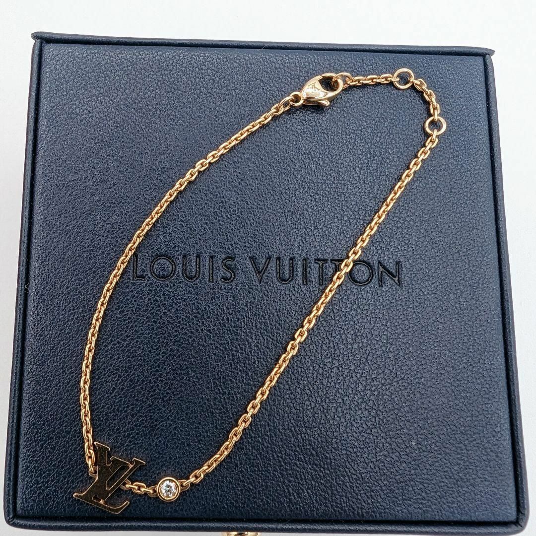 LOUIS VUITTON(ルイヴィトン)の美品　レア　LOUISVUITTON　ブレスレット LV　ケース付き　袋付き レディースのアクセサリー(ブレスレット/バングル)の商品写真