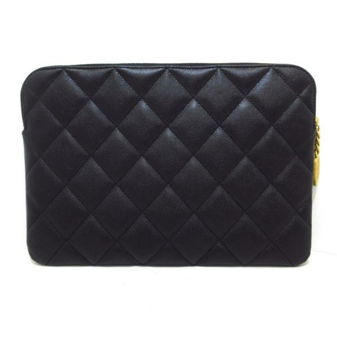 CHANEL(シャネル)のCHANEL(シャネル) クラッチバッグ美品  マトラッセ AP3552 黒 ヴィンテージゴールド金具 キャビアスキン レディースのバッグ(クラッチバッグ)の商品写真