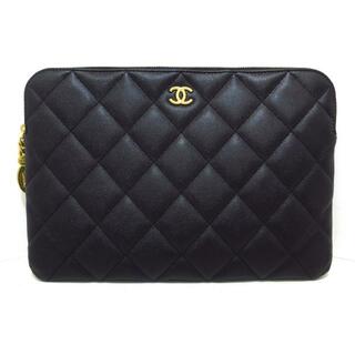 シャネル(CHANEL)のCHANEL(シャネル) クラッチバッグ美品  マトラッセ AP3552 黒 ヴィンテージゴールド金具 キャビアスキン(クラッチバッグ)