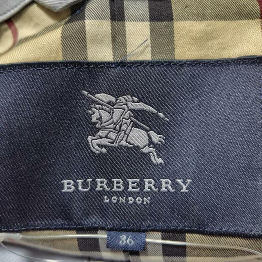 Burberry LONDON(バーバリーロンドン) トレンチコート サイズ36 M レディース - ライトブルー 長袖/秋/冬 レディースのジャケット/アウター(トレンチコート)の商品写真