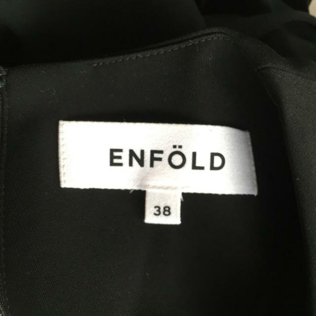 ENFOLD(エンフォルド)のENFOLD(エンフォルド) 長袖カットソー サイズ38 M レディース - 黒 ポリエステル レディースのトップス(カットソー(長袖/七分))の商品写真