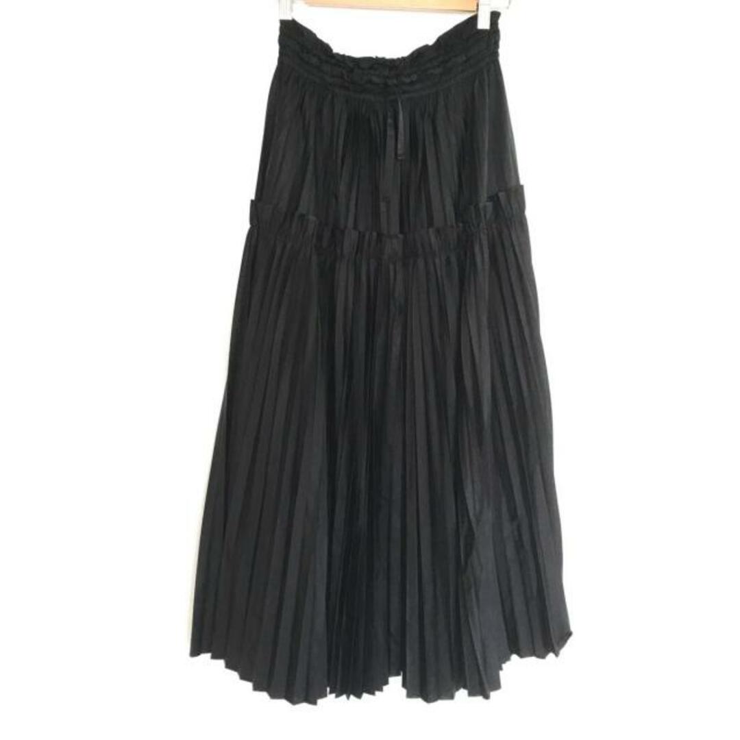 ENFOLD(エンフォルド)のENFOLD(エンフォルド) ロングスカート サイズ38 M レディース美品  - 黒 プリーツ ポリエステル レディースのスカート(ロングスカート)の商品写真