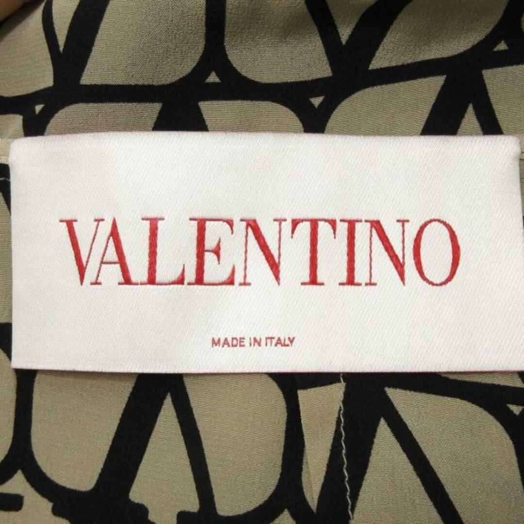VALENTINO(ヴァレンティノ)のVALENTINO(ヴァレンティノ) ワンピース サイズ40 M レディース美品  - ベージュ×黒 長袖/マキシ丈/シルク シルク レディースのワンピース(その他)の商品写真