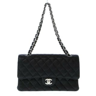 シャネル(CHANEL)のCHANEL(シャネル) ショルダーバッグ レディース ダブルフラップマトラッセ A01112 黒 シルバー金具/チェーンショルダー キャビアスキン(ショルダーバッグ)