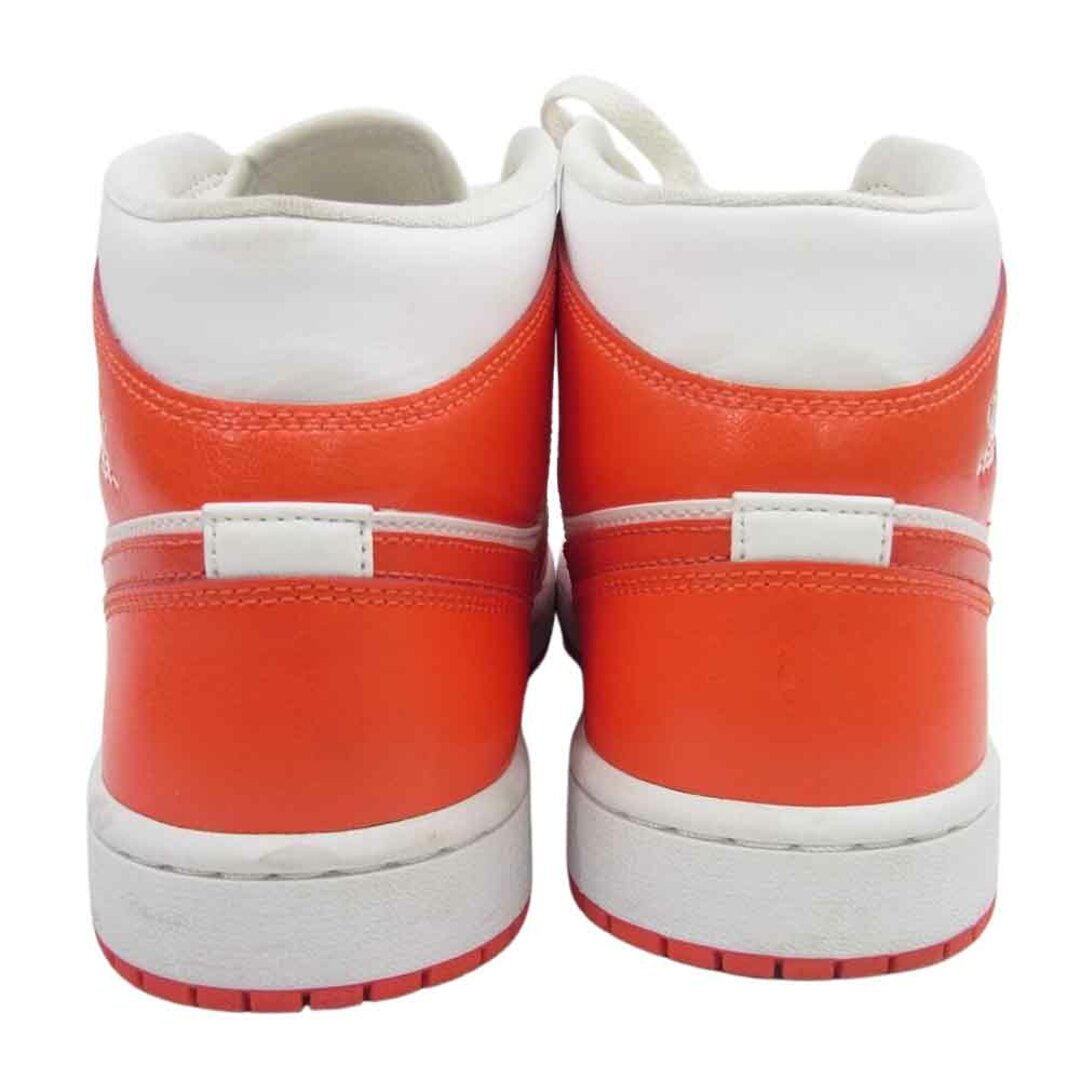 NIKE AIR JORDAN ナイキ ジョーダン スニーカー BQ6472-116 WMNS AIR JORDAN 1 MID WHITE HABANERO RED AJ1 ウィメンズ エアジョーダン ホワイト ハバネロレッド スニーカー ホワイト系 オレンジ系 27.5cm【中古】 メンズの靴/シューズ(スニーカー)の商品写真