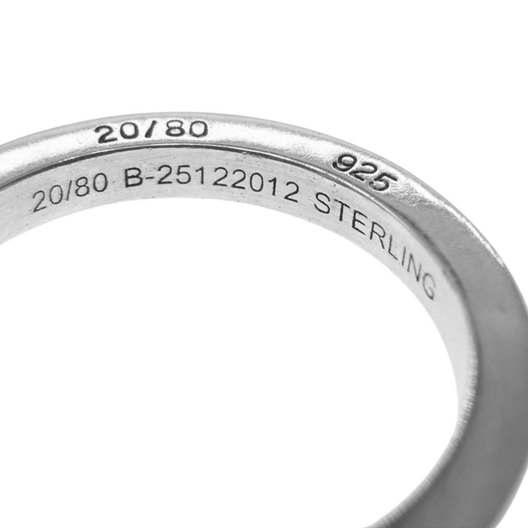 トゥエンティーエイティー 20/80 リング TWENTY EIGHTY STERLING SILVER SQUARE RING 1.8mm WIDTH スクエアリング シルバー リング シルバー系 17号【中古】 メンズのアクセサリー(リング(指輪))の商品写真