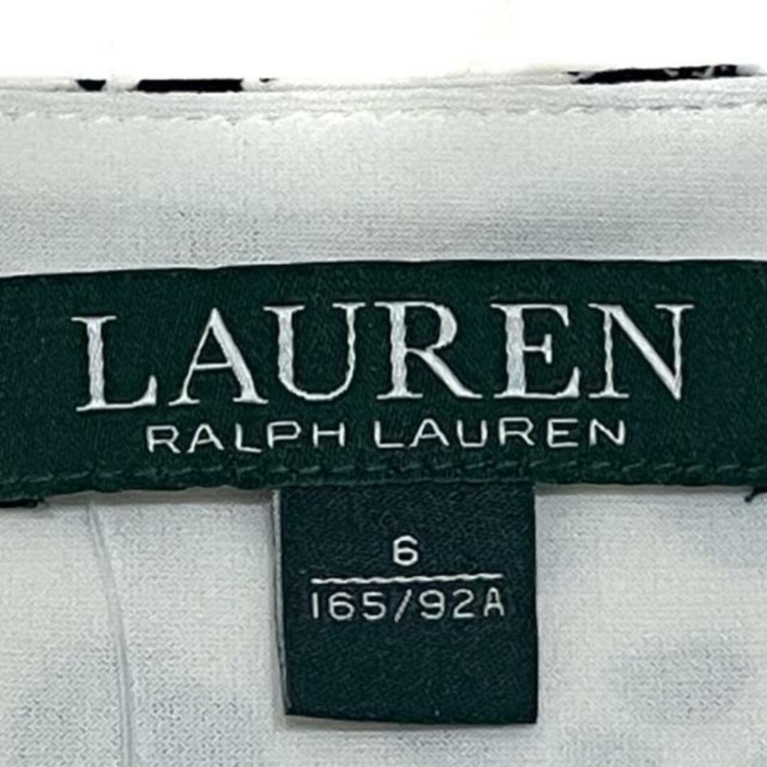 Ralph Lauren(ラルフローレン)のRalphLauren(ラルフローレン) ワンピース サイズ6 M レディース美品  - 白×黒×ライトグレー クルーネック/ノースリーブ/ロング レディースのワンピース(その他)の商品写真