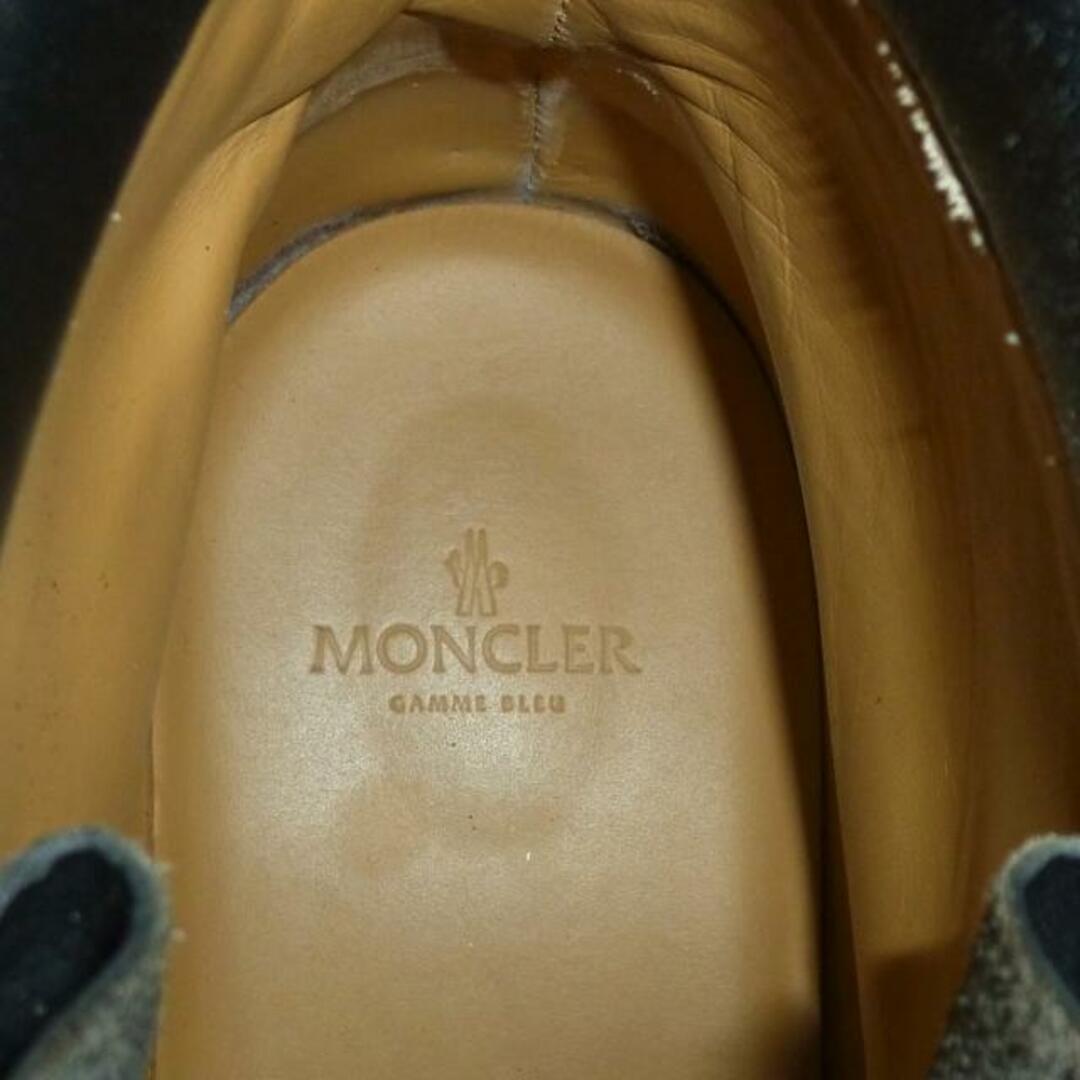 MONCLER(モンクレール)のMONCLER(モンクレール) ショートブーツ 42 メンズ - 黒 レザー メンズの靴/シューズ(ブーツ)の商品写真